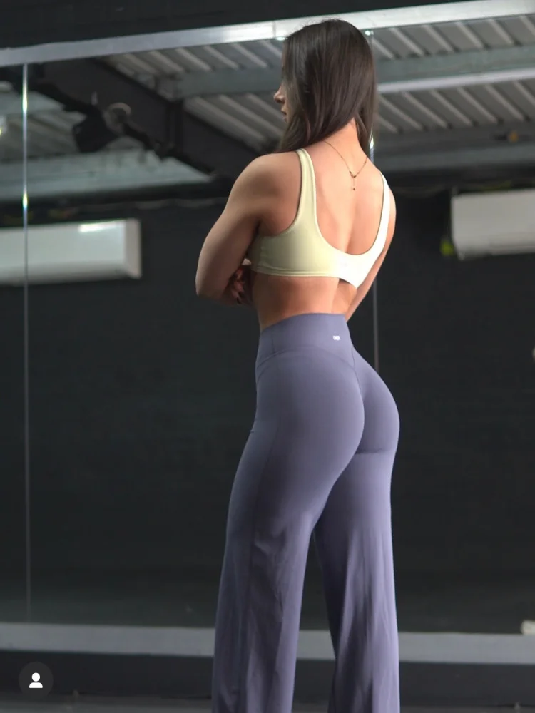 بنطلون رياضي نسائي مستقيم الساق من تي تي وولفز، ناعم 2.0، لليوغا واللياقة البدنية، يرفع المؤخرة، سريع الجفاف، من الصوف، بخصر ... #3