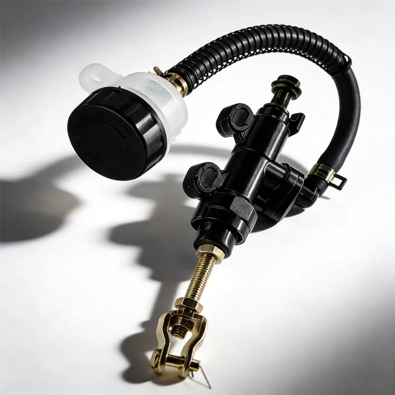Universal Motorcycle Items One-line Pump Rear Brake Foot Hydraulic Master Cylinder, Refit Accessory for Motorbike Brake System