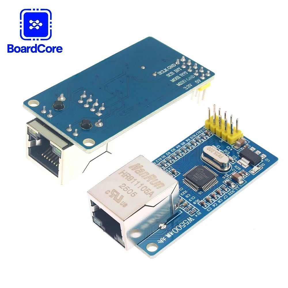 1PC 3.3V W5500 Chip New SPI to - огляд і ціна Ethernet Module W5500