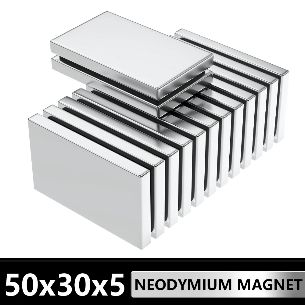 

1~10Pcs Block Magnet 50mm x 30mm x 5mm N35 NdFeB Super Powerful Neodymium Magnets Strong Permanent Magnetic imanes 50x30x5