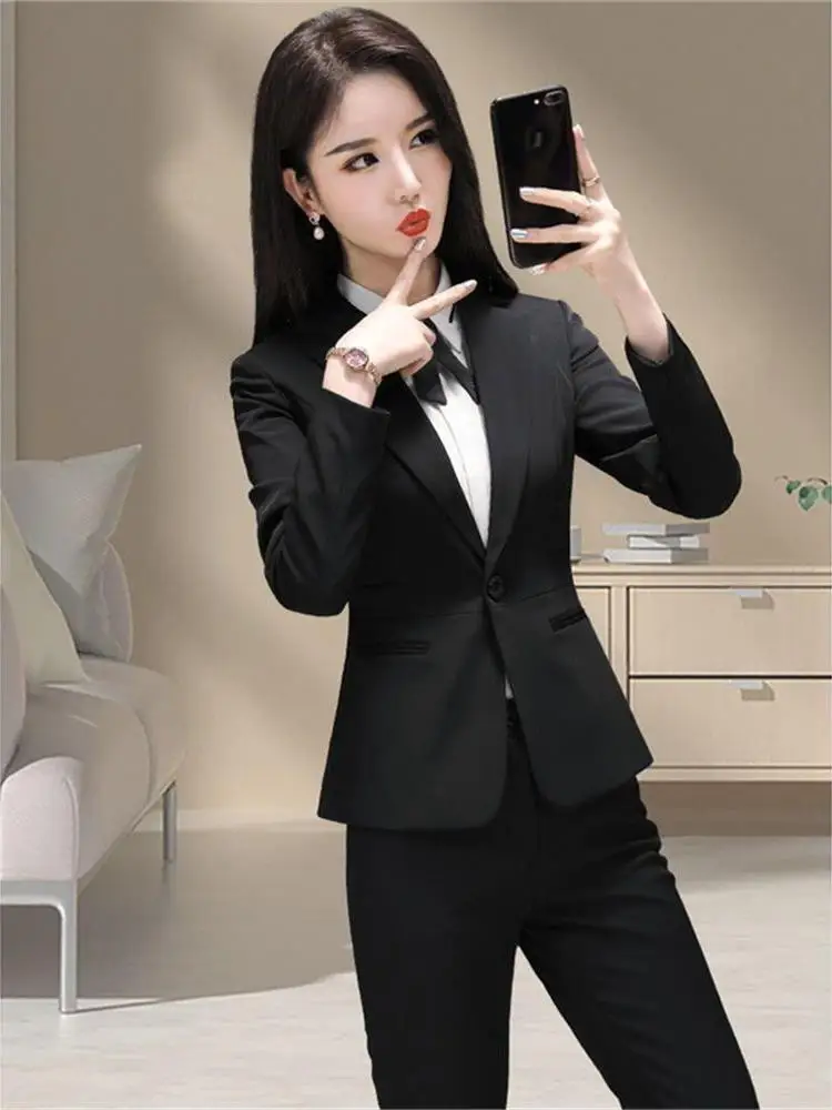 

Комплект костюма Bla для женщин, весна-осень, профессиональная официальная одежда, размер ort, рабочий наряд для отеля, интервью, Dr Code Busin