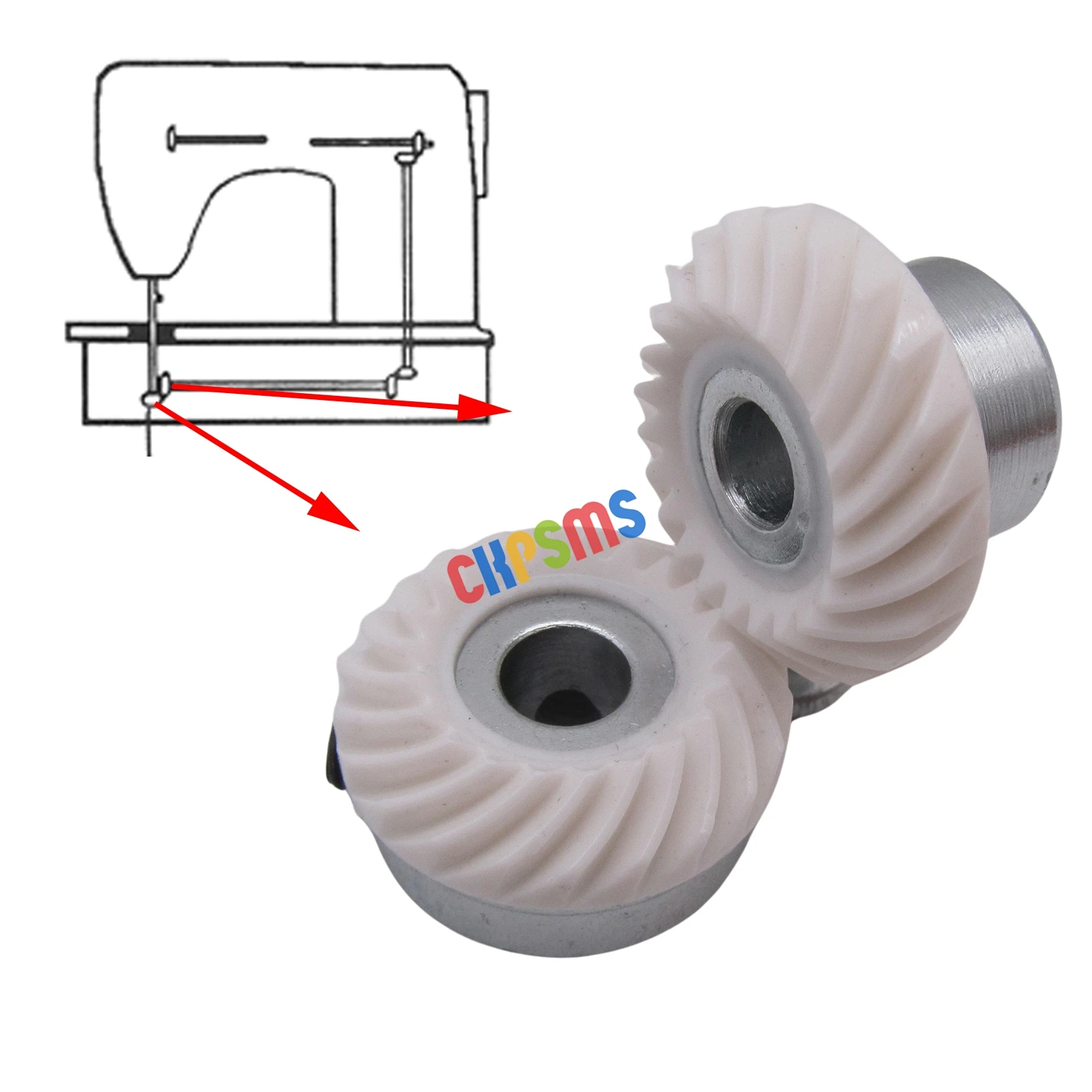 1SET #382980 Left Hook Drive Shaft GEAR Set FIT FOR Singer 737 750 755 756 758 770 774 775 776