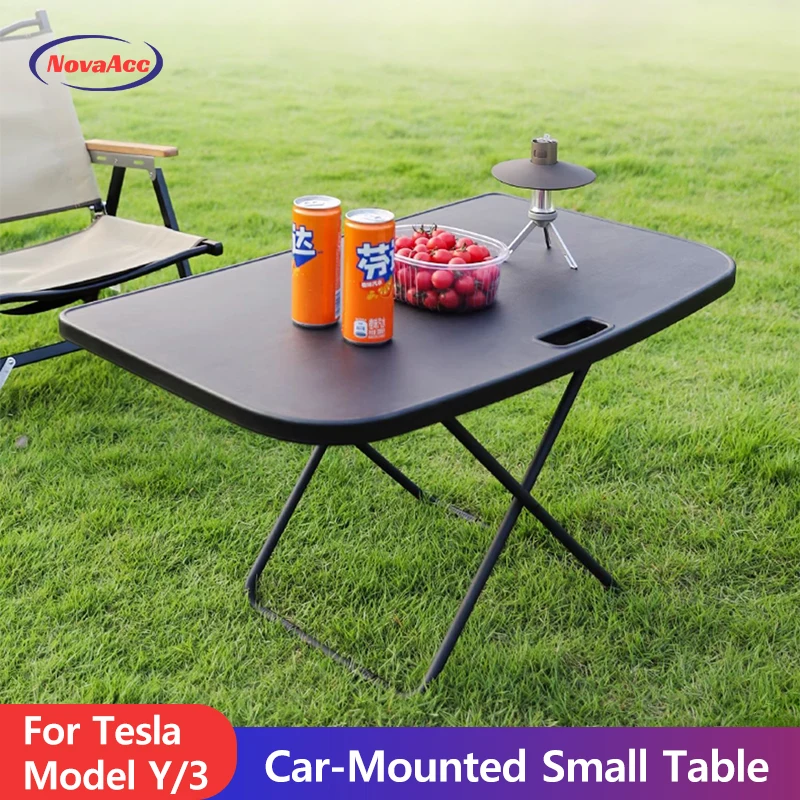 NovaAcc Portable Trunk Picnic Table for Tesla Model 3 Model Y 2021-2023 2024 Highland Desk Trvael FoldingWork Rest camping Board