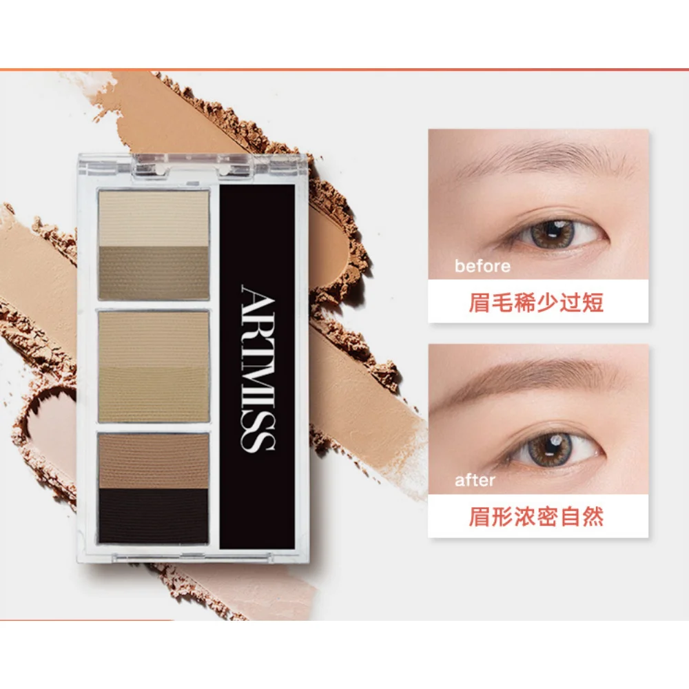 

ARTMISS 6-Color HD Shaping Eyebrow Powder Waterproof Natural Non-smudge Sweatproof Long-lasting Easy To Wear Makeup Cosmetics
