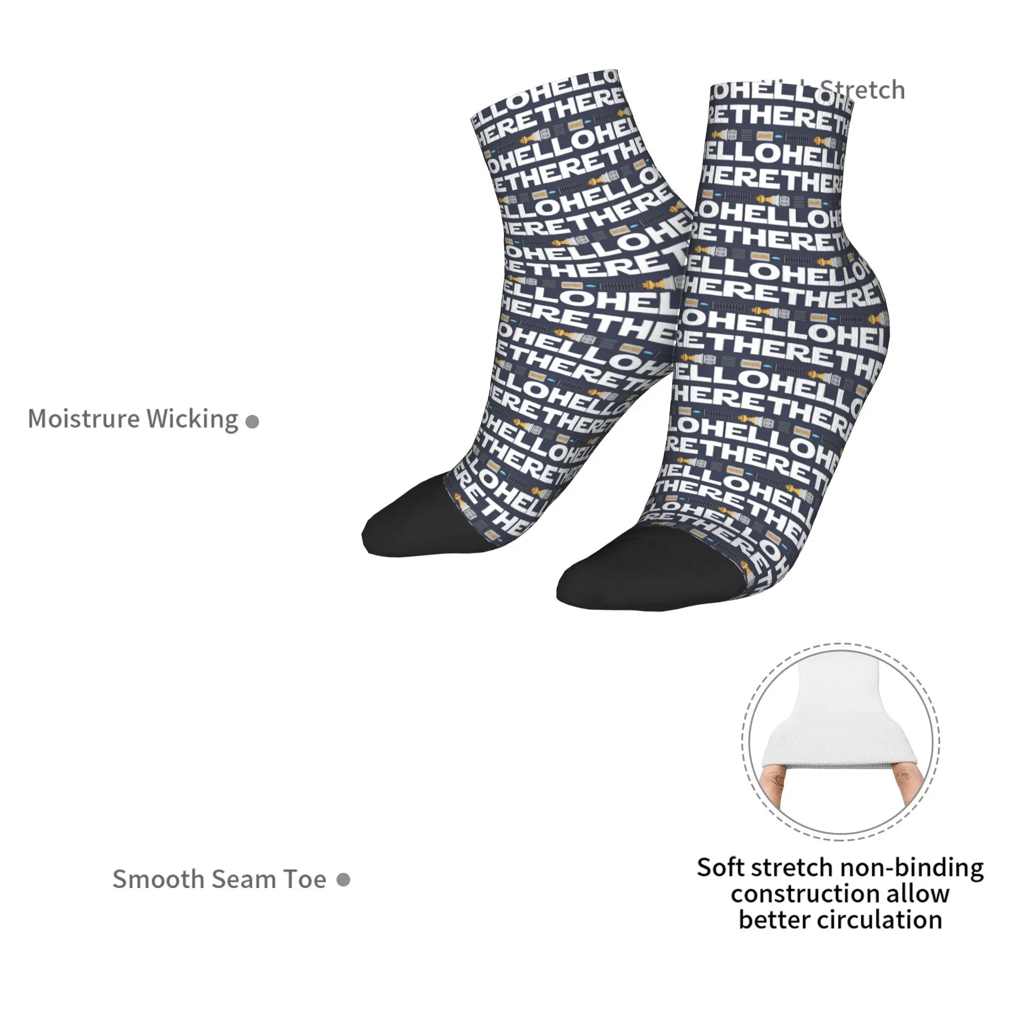 Носки Hello There, супер мягкие чулки в стиле Харадзюку, всесезонные носки, аксессуары для унисекс, рождественские подарки