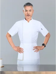 Chaqueta de chef para hombre y mujer, traje de trabajo, uniforme de cocina tenue para restaurante