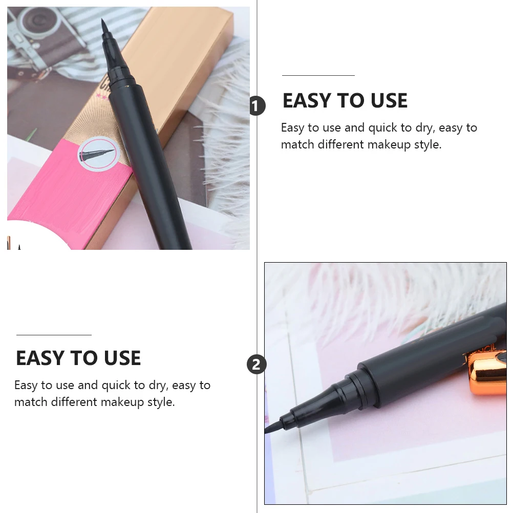 2Pcs Waterproof Eyeliners Long Lasting Quick Drying Eye Beauty Pens for Unique Makeup Waterproof Eyeliners Eye Lining Pens