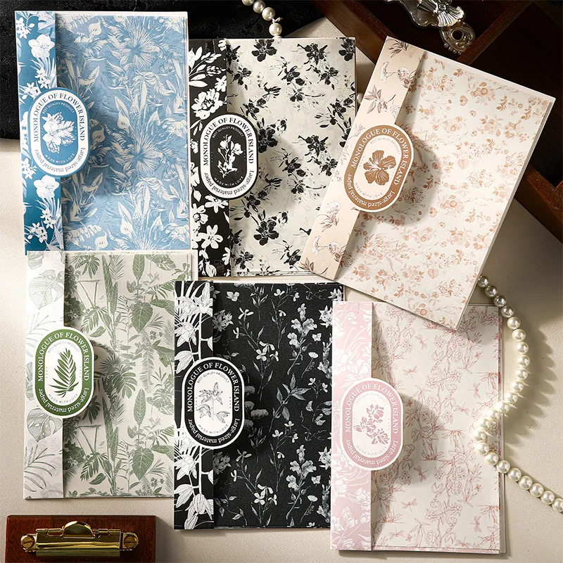 10sheets/lot Memo Pads Material Paper Hua Yu Monologue Collection Journal Scrapbooking paper Background Decoration Paper