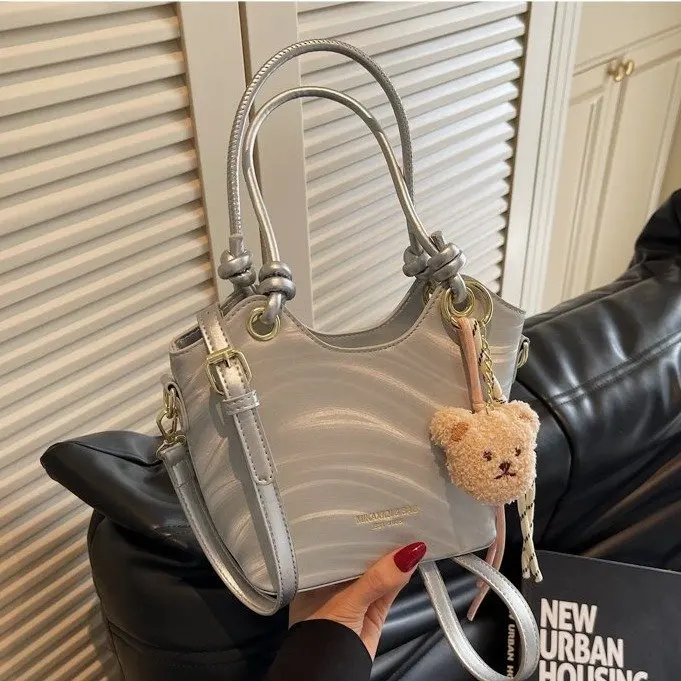 

Patterned Bucket Bag for Women Luxury Shoulder Bag Crossbody Purse Spring Casual Office Commute Stylish and Practical