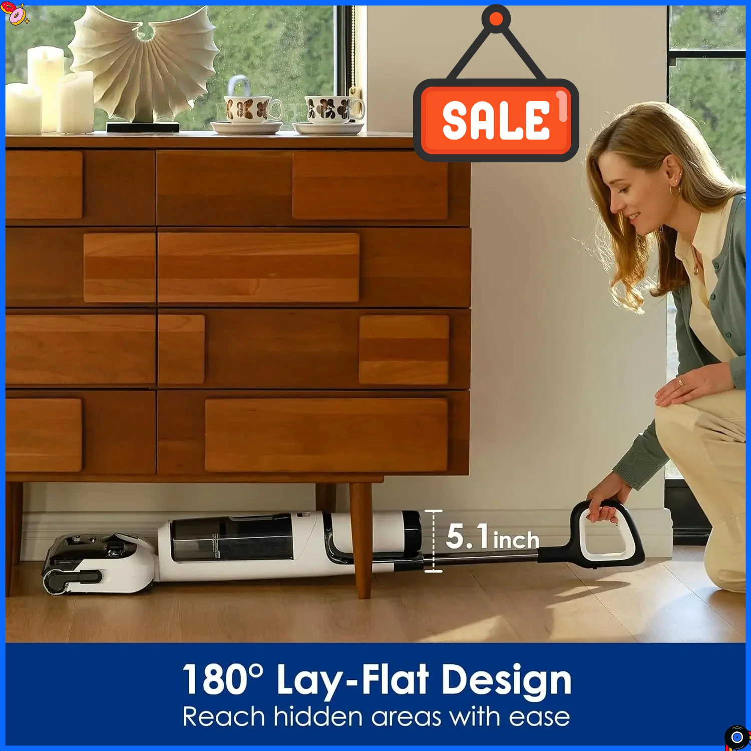 

Бестселлер: Беспроводной моющий пылесос BestsellerFloor ONE Stretch S6, 180 ° Умная вакуумная швабра Lay-Flat, время работы 40 минут, 158 ℉ Фласс