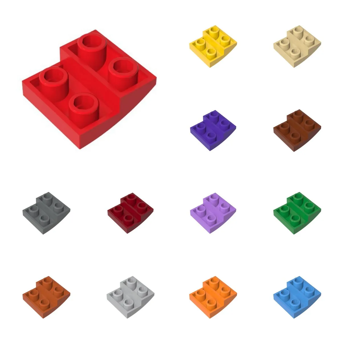 50pcs 32803 Curved 2 x 2 x 2/3 Inverted Bricks Collections Bulk Modular GBC Toys For Technical MOC DIY Building Blocks Compatibl
