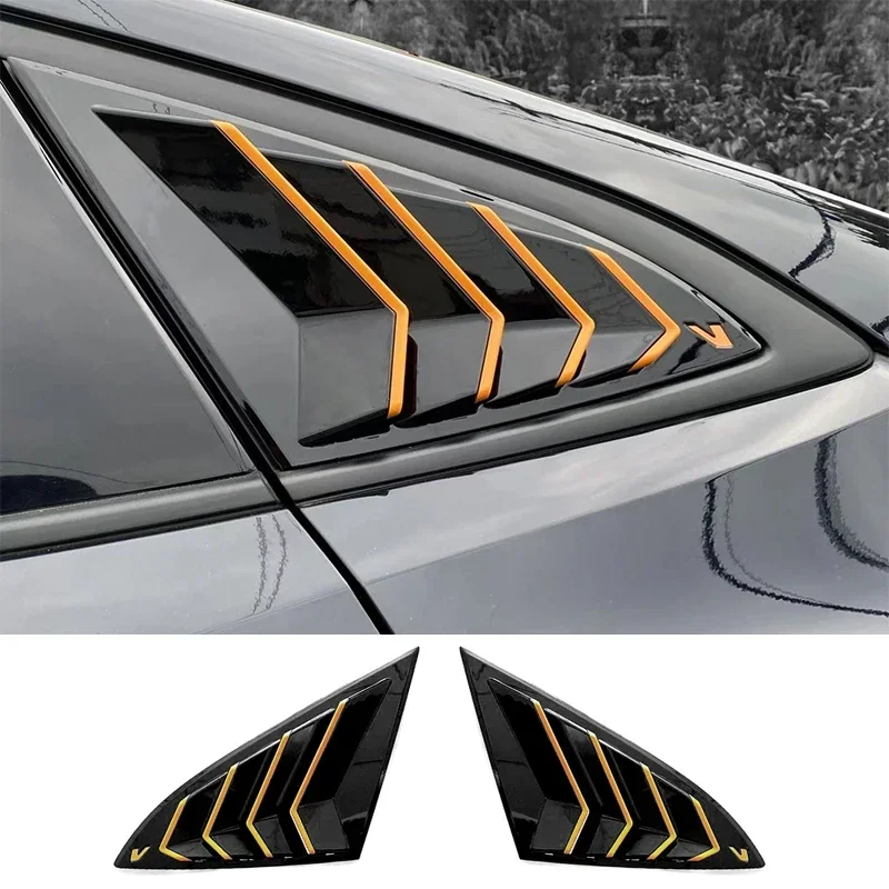 

New! UNIV Window Louver for CHANGAN UNI-V Quarter Side Scoop Cover Vent Glossy Black Spoiler 2022 2023 Decorative Accessories