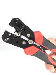 Self-adjusting Wire Stripper, 8-Inch Automatic Wire Stripper for 10-24 AWG Solid and Stranded Wire, 3 in 1 Function