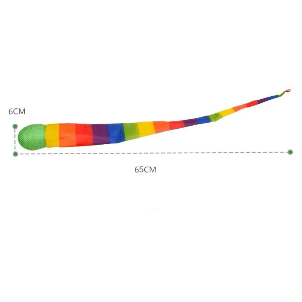 Veilige milieuvriendelijke stof Rainbow Tail Ball Sensorische training Catch Long Tail Zandzak Gooien Zachte BallKid Toy School