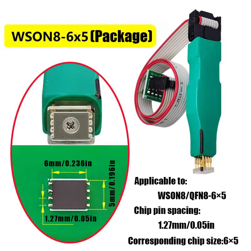 1 stks voor Sop8 Soic8 wsonvson chip download branden schrijven probe lente naald flash eeprom chip brander kabel