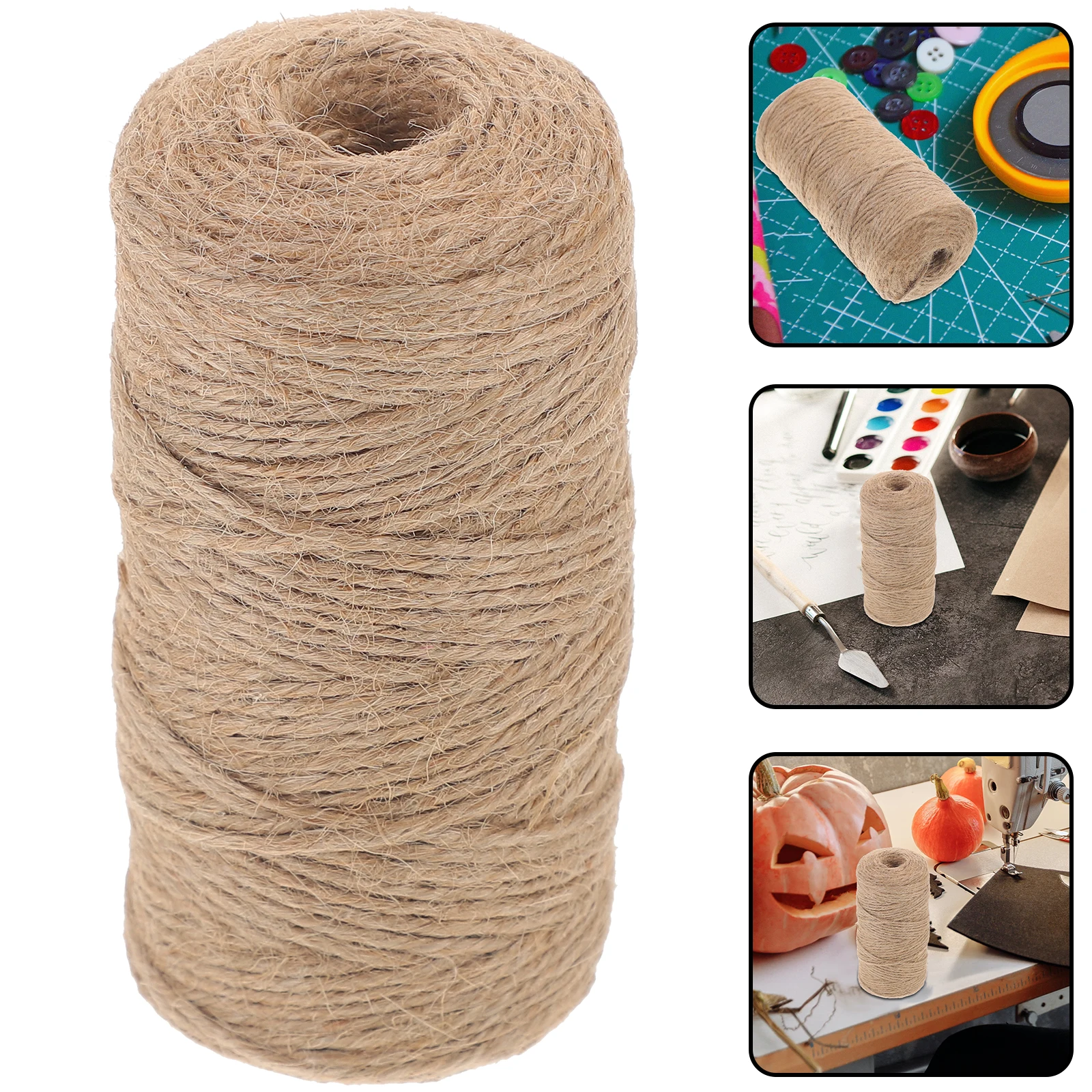 100M Jute Rope 3 Twine Gift Wrapping Decorative Craft Hemp String Garden Plant Tying Reusable Durability Packaging