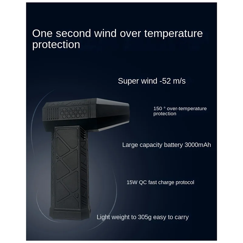 AB46-Violent Ventilador de alta potência Brushless Motor Jet Fan Coletor de poeira Mini Ventilador de poeira de ar