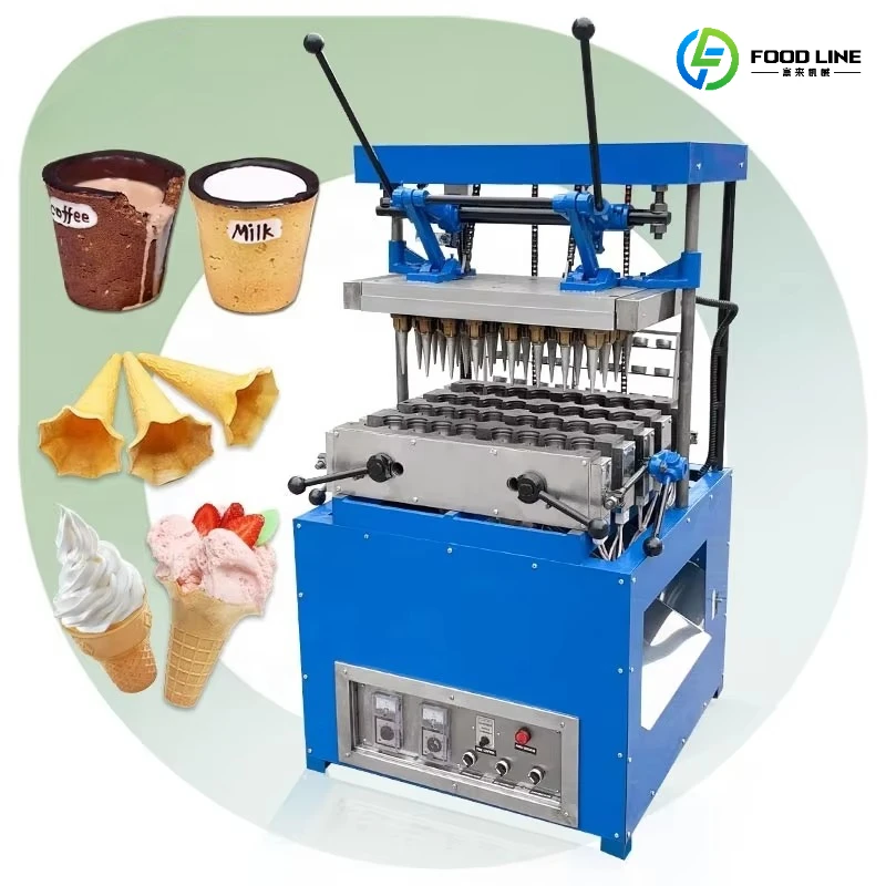 FL Donut Wafer Industrial Tea Coffee Pizza Maker Waffle Biscuit Icecream Edible Cup Ice Cream Cone Make Machine Customized