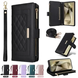 Crossbody Wallet with Card Holder Phone Case for For Samsung S24 FE S25 S23 Ultra S22 S21 Plus A55 A15 A06 A16 A26 A36 A56 Cover