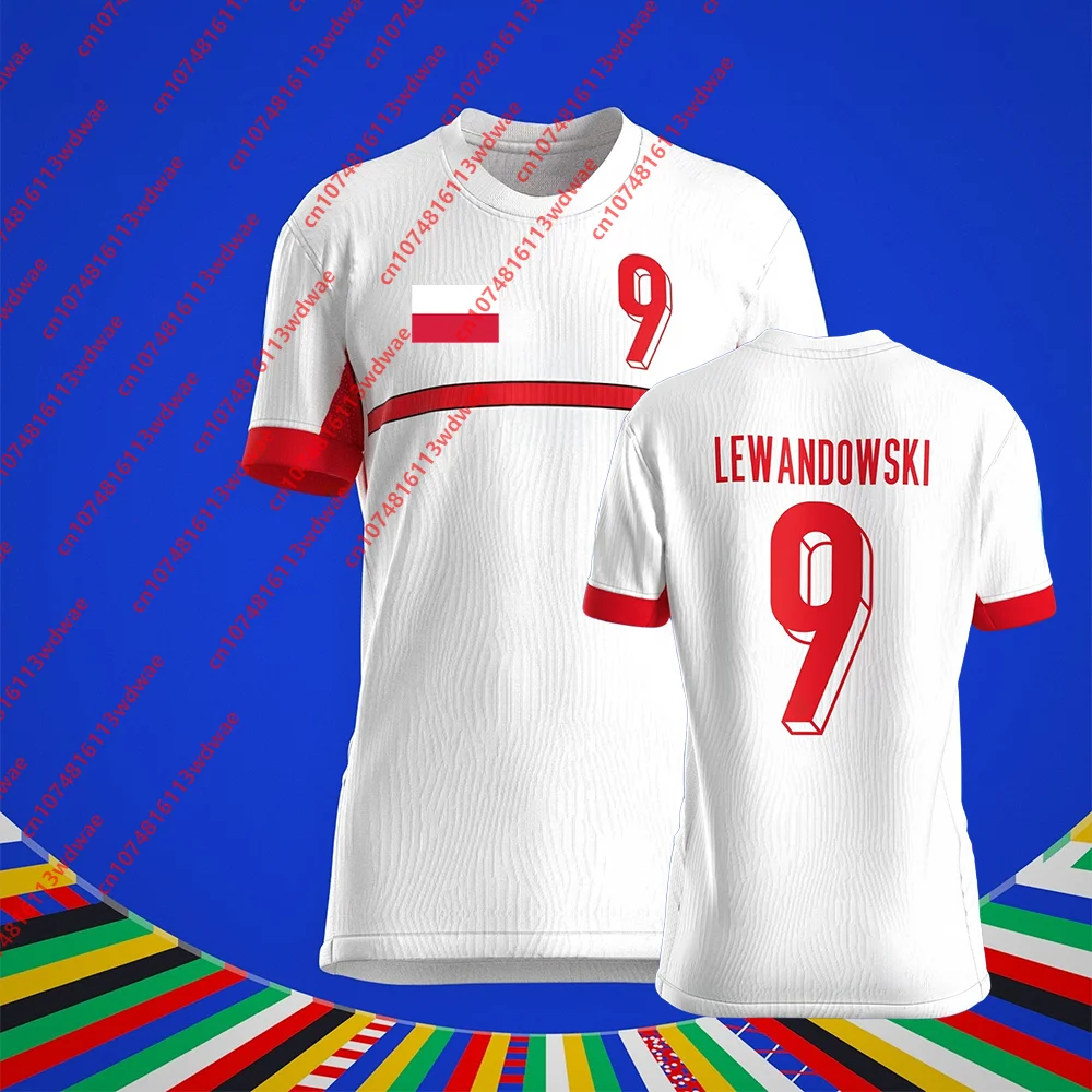 2026 Poland Champion clothing Football Jersey Quick-Dry Lewandowski 9 Football Tshirt Outdoor football Tracksuit T-shirt Kid Tee