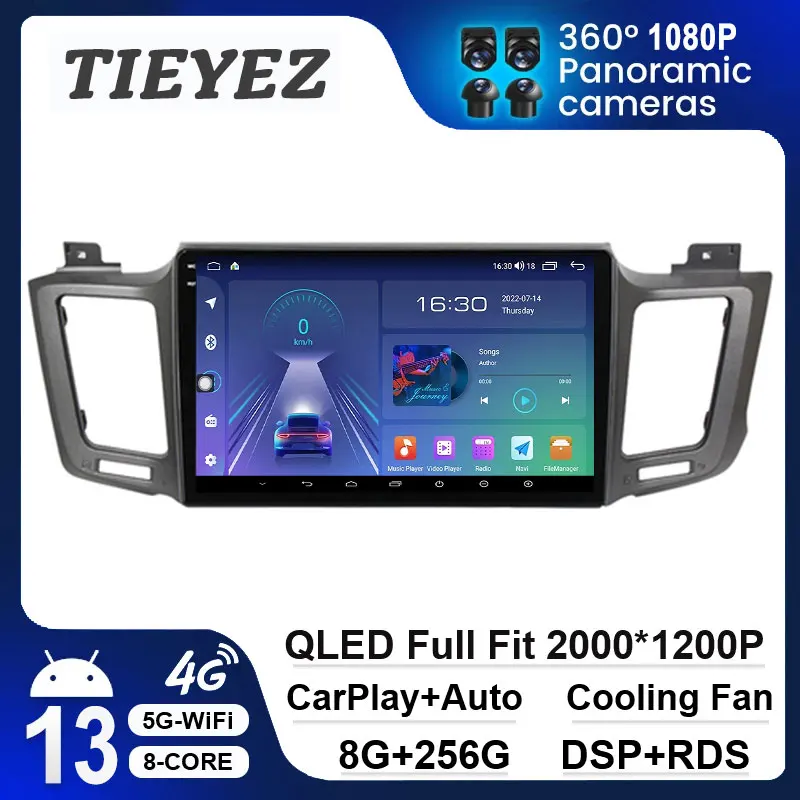 

10" 4G WiFi DSP Android 13 Car Radio Multimidia Video Player Navigation GPS For Toyota RAV4 2012 – 2018 Stero Audio System