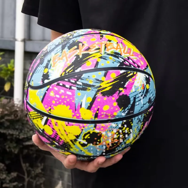 Bola de basquete de borracha PSYCHE tamanho 7 certificação de basquete competição basquete ao ar livre indoor streetball com bomba