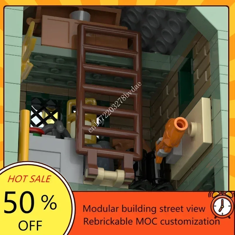 1405PCS Customized MOC Modular Winter Fish & Supply Street View Model Building Blocks Technology Bricks DIY Assembly Toys Gifts