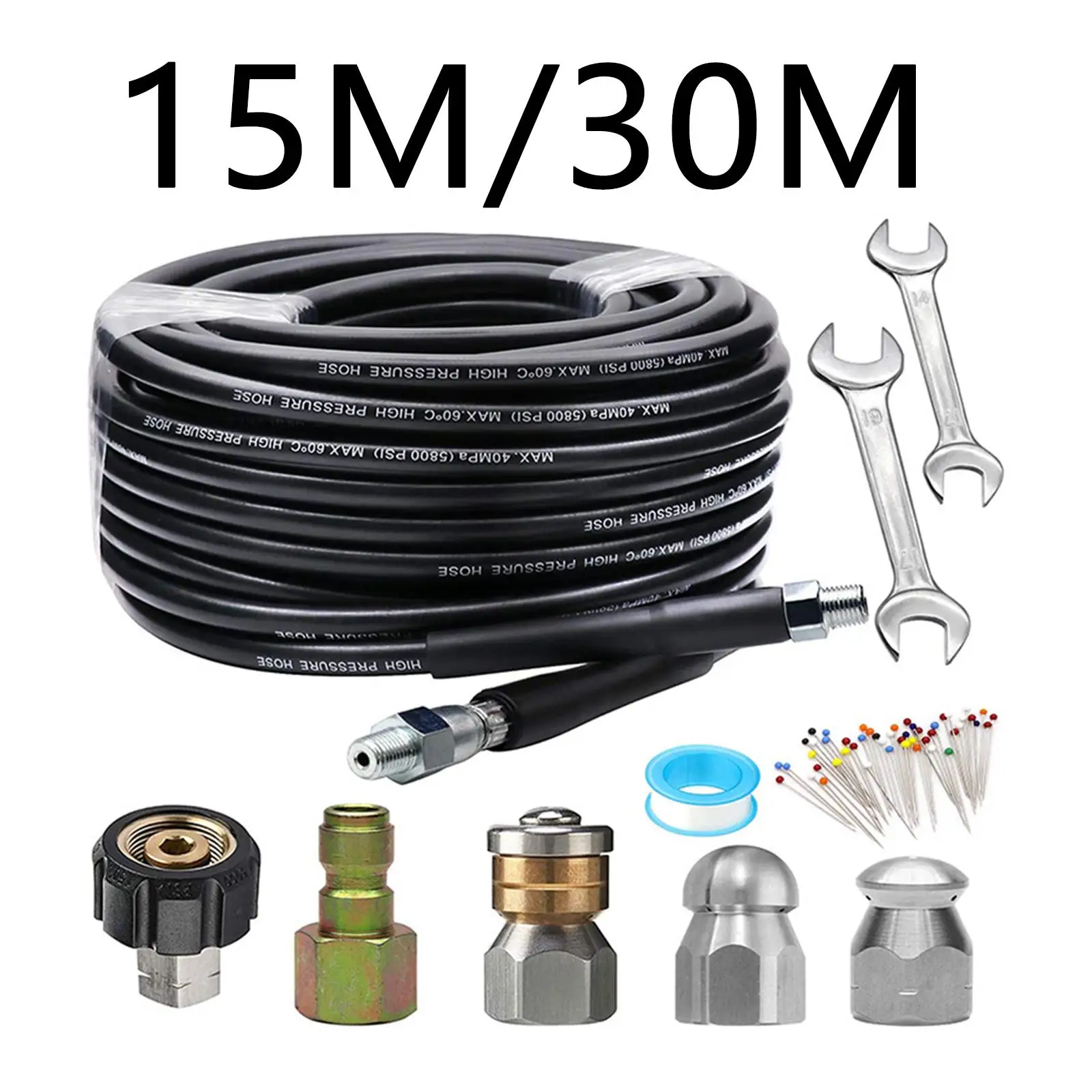 High Pressure Washer Hose Kit 1/4 quickly Compatible with Water Hose for Pressure Cleaner Cleaning Extension Hose Set