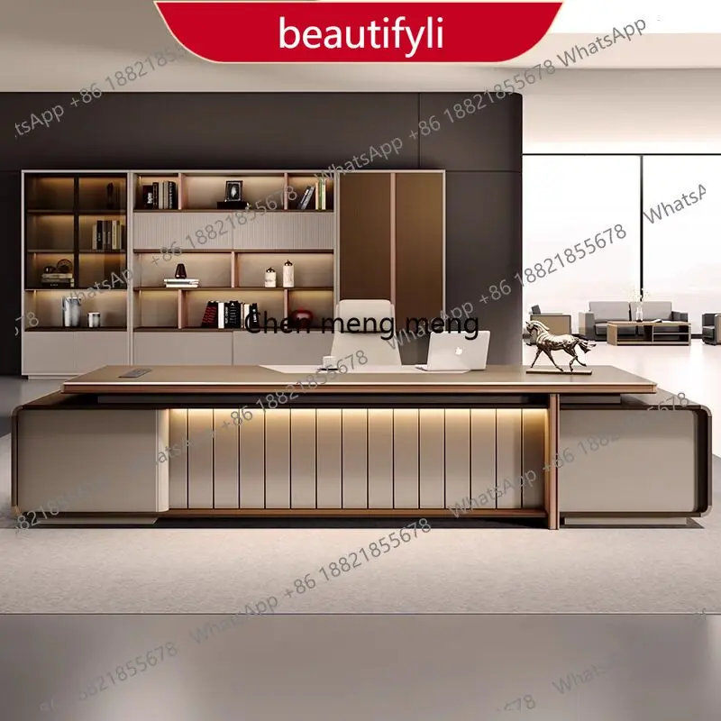 

A38 Simple Modern Light Luxury Boss Desk Leader Furniture Supervisor Taipan Desk President Desk