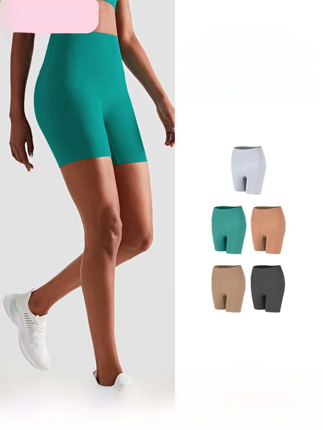 High Waist Yoga Three-quarter Length Sports Pants Quick Dry Fitness Shorts Women's Sportswear Tummy Control Butt Lifting Shorts
