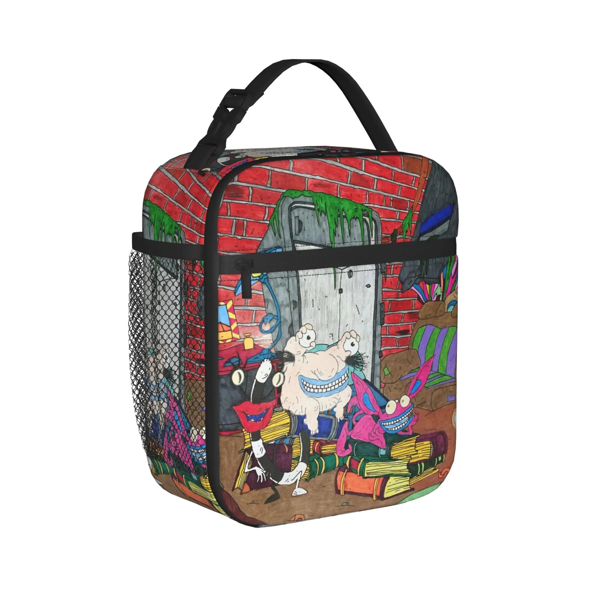 Aaahh Real M-Monsters  Insulated Lunch Bag for Men Women  Food Container Bags Reusable Thermal Cooler Bento Box For Travel
