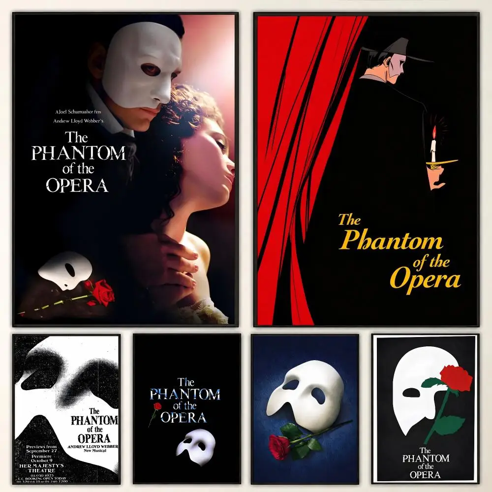 The Phantom of the Opera Classic Musical Series 80s Poster Aesthetic Art Print for Bedroom & Living Room Decor, Unframed
