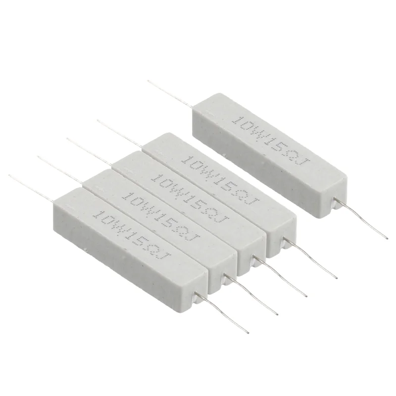 A43T 5 stuks 10W Watt 15 Ohm 5% draadgewonden cementweerstand