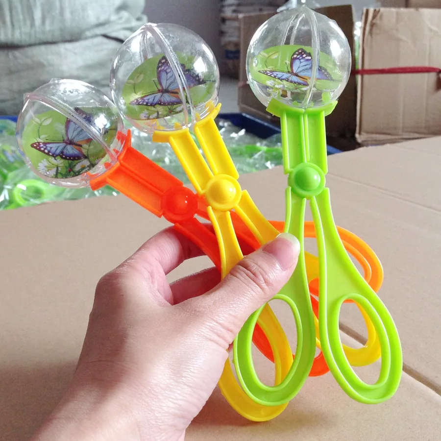 Plastic Bug Insect Catcher Scissors Clamp for Kids School Plant Insect Biology Study Tool Children Outdoor Adventure game Toys