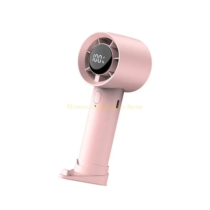 D0AB المعجبين المحمولة المحمولة لمريضة التنزه والتخييم تستخدم مروحة تبريد الشاشة الرقمية