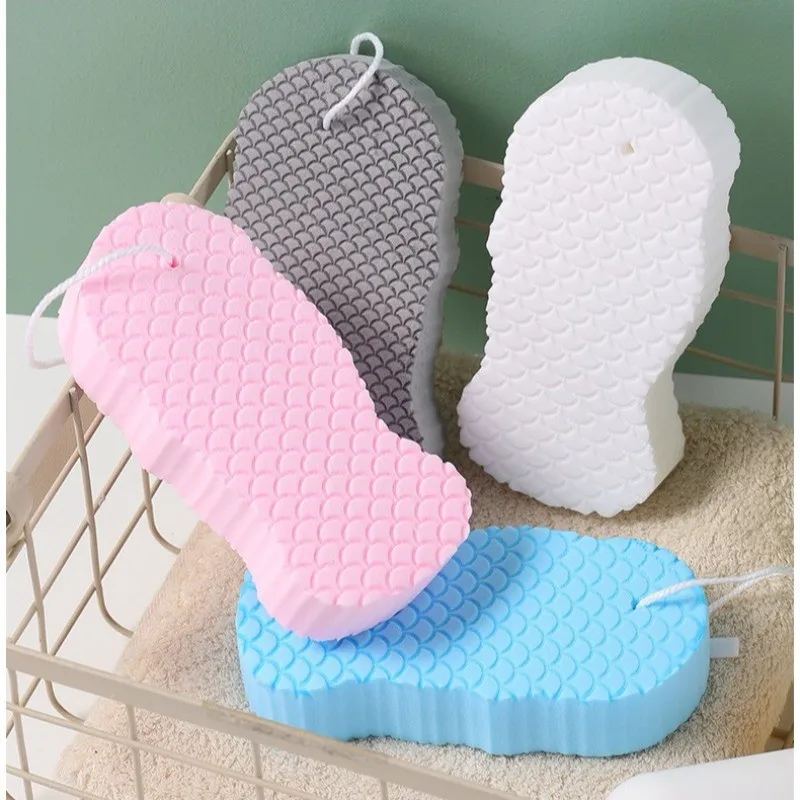 Fish‑scale Bath Sponge Stereo Body Washer Gentle Skin‑friendly Exfoliating Bath Scrubber Painless Shower Cleansing