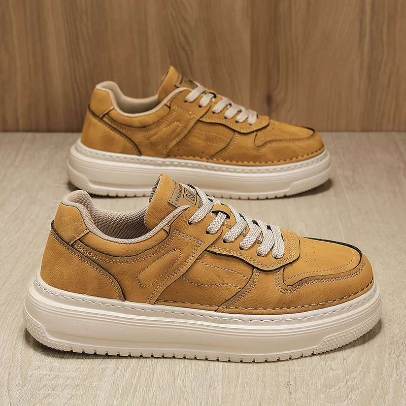 

Men's Casual Sports Shoes with Thick Sole – Multi-Functional Running Style, Lightweight Breathable Lining. Perfect for Outdoor A