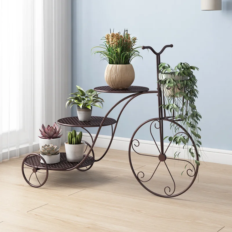 

Flower rack living room floor-to-ceiling light luxury plant rack simple green dill rack indoor balcony shelf creative flower pot