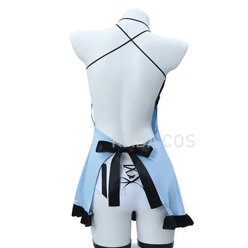 NewNieR RepliCant Kaine أزياء تنكرية للبالغين بدلة سباحة مثيرة للنساء فستان حفلات الهالوين كرنفال فضي Ha DB2