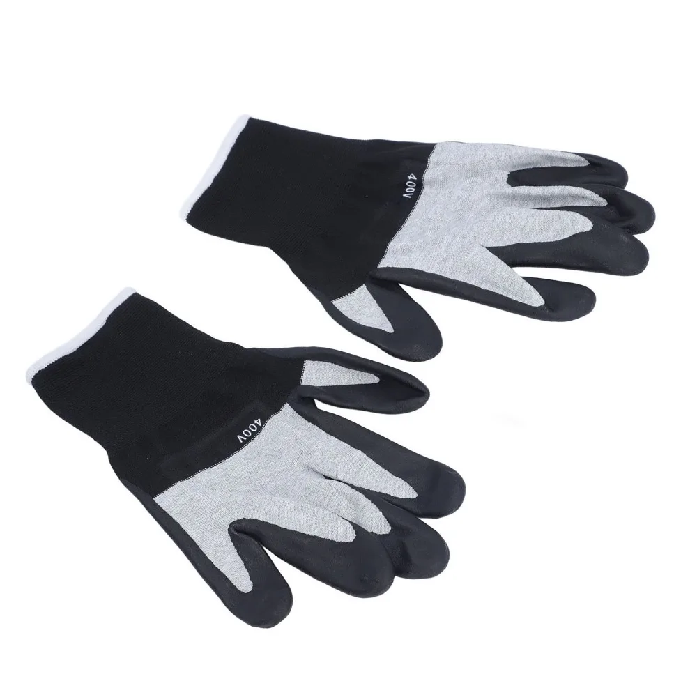 Rubber Electrical Insulated Gloves Black Touch Screen Insulation Gloves Non Slip Insulated Gloves Carpentry Work