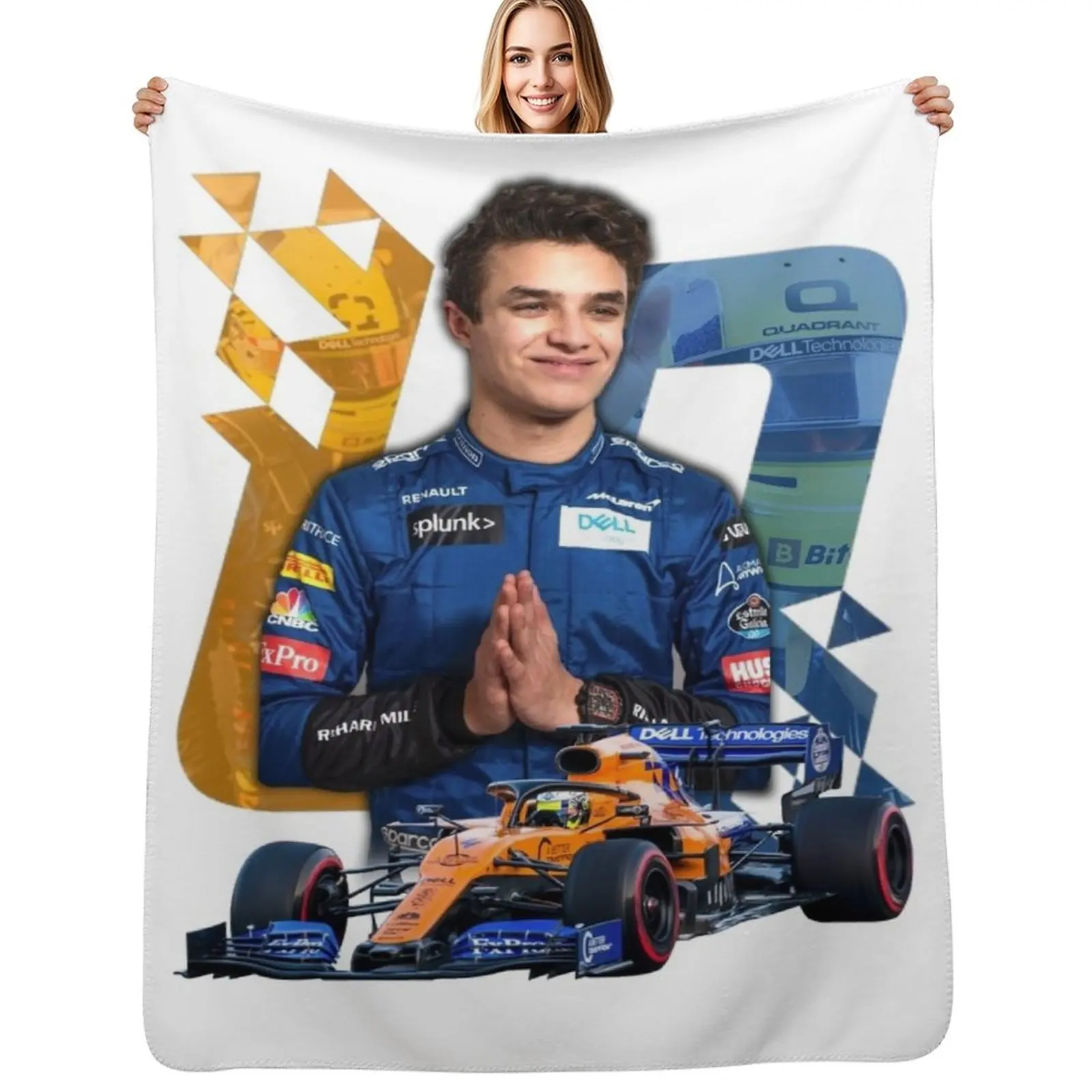 

Lando Norris #4 - racing design Throw Blanket manga Beautifuls Blankets