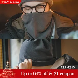 Maden Multifunctional Heating Scarf for Men Windproof Winter Neck Warmer Cycling Half Face Cover Outdoor Bicycle Hat Scarves