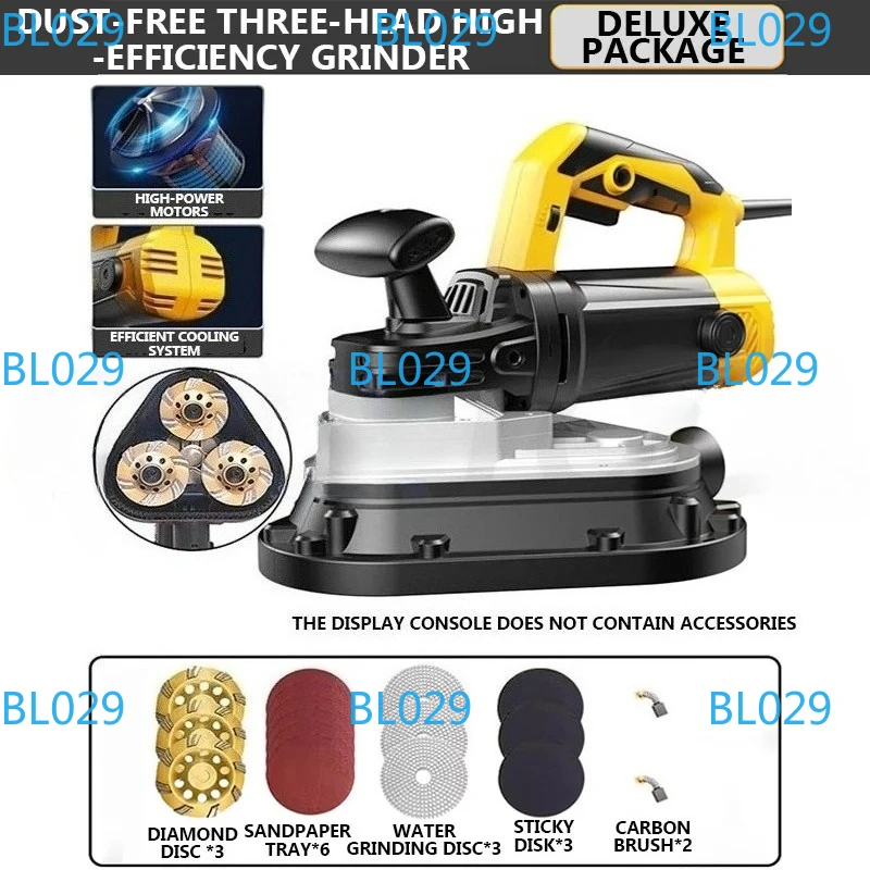 4500W Electric Dust Free Water Mill Polisher Household Portable Epoxy Floor Grinder Multifunctional Handheld Concrete Polisher