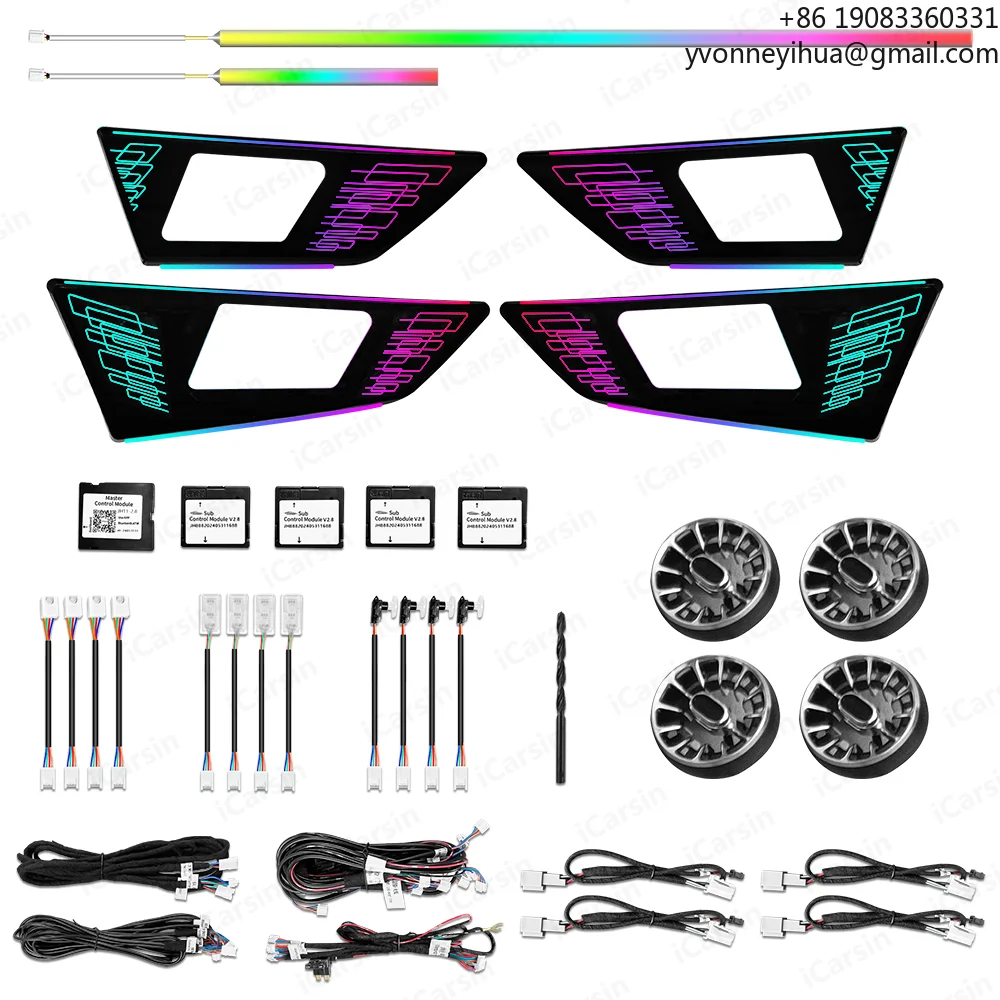 

ICarsin Upgrade 256 Color LED Car Interior Ambient Lighting For Mercedes Benz GLK X204 2008-2015 Accessories Decoration RHD