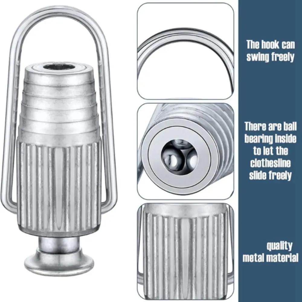 Heavy Duty Clothesline Rope Tightener Adjustable Tautness Standard Compatible Clothes Line Tensioners Premium Aluminium