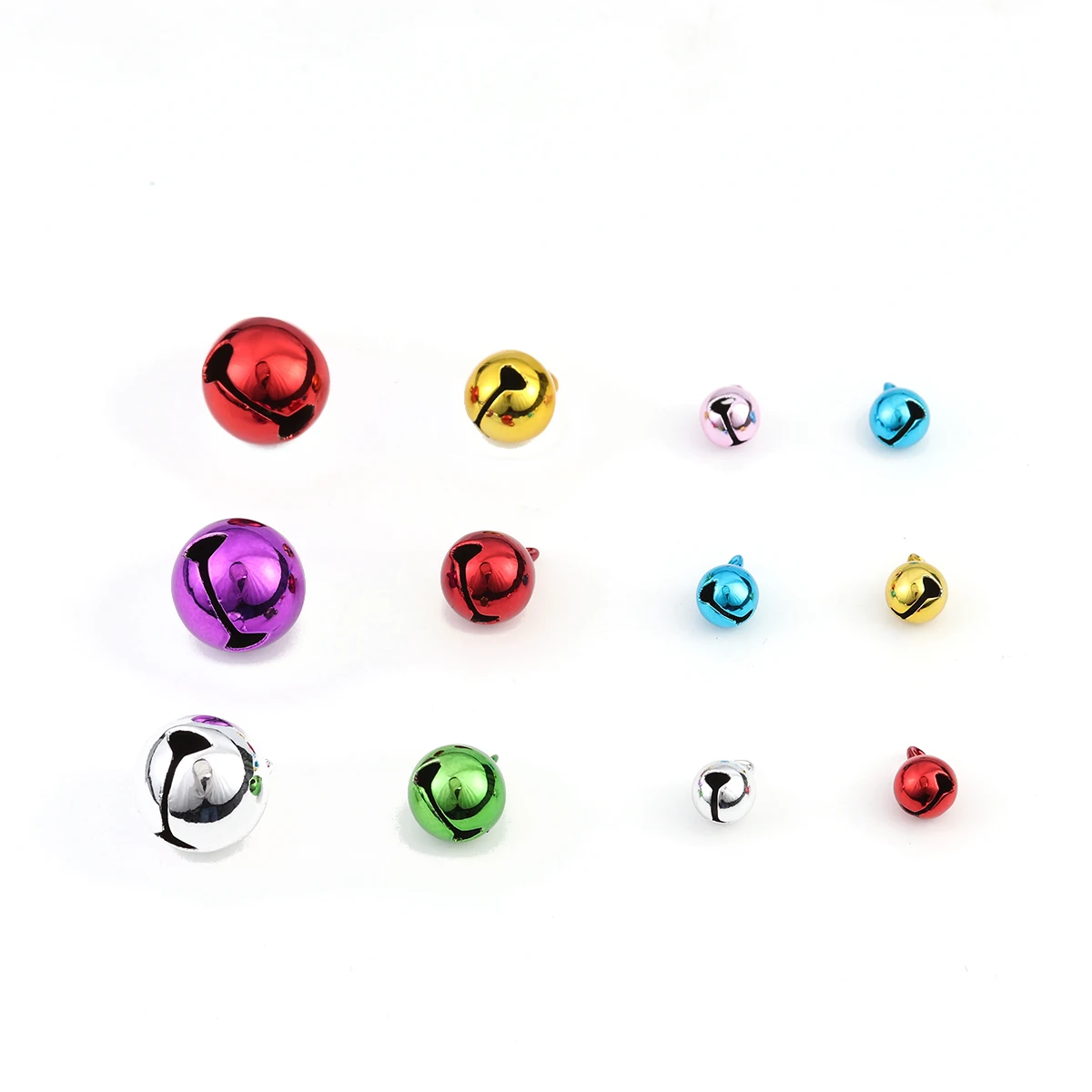 20-50pcs/Lot Color Round Bells Pendants for Christmas Crafts Ornaments Festival Party Bell Decoration Jewelry  Accessories