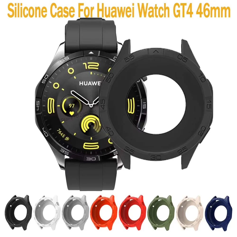 

Силиконовый чехол-бампер для Huawei Watch GT4 46 мм, защитная рамка, защитный чехол для умных часов Huawei Watch GT4 46 мм, аксессуары