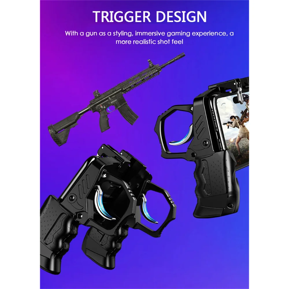 وحدة تحكم ألعاب الهاتف المحمول K21 لـ PUBG Aim Trigger Fire Button L1 R1 Shooter Sensitive Joystick Gamepad لهاتف iPhone وAndroid