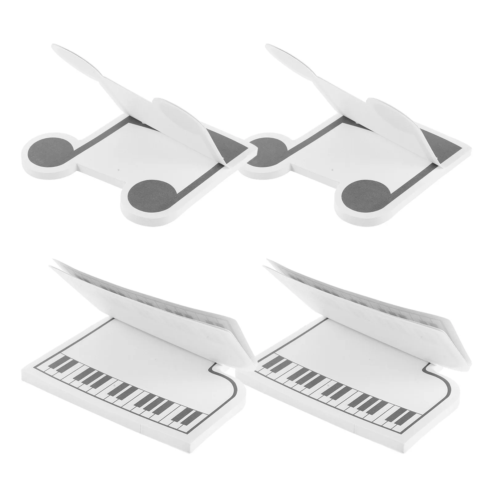 

4Pcs Cute Sticky Notepads Bulk Piano Note Shape Smooth Writing Music Theme Stationery for Note Taking Supplies Music Teacher
