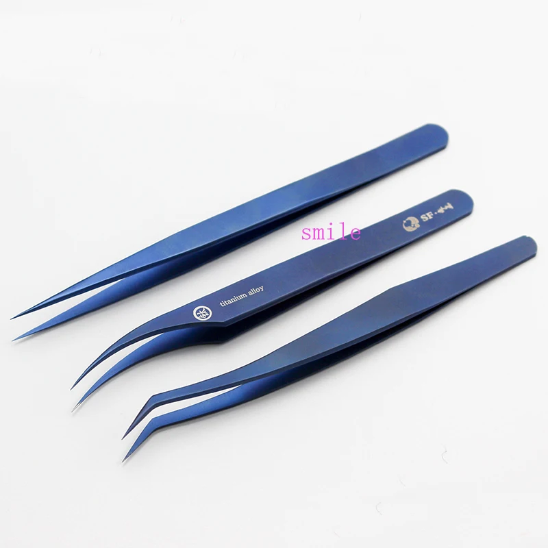 Straight Tip Hair Transfering Pinças, Eye Tweezers, Ferramentas Cosméticas